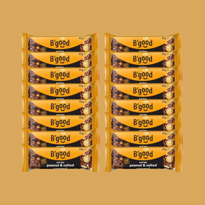 B'good Peanut & Salted Caramel Bar 16 x 45g