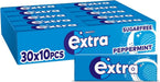 Bulk pack of Extra Peppermint chewing gum — 30 packs of 10 pieces each, minty peppermint flavor