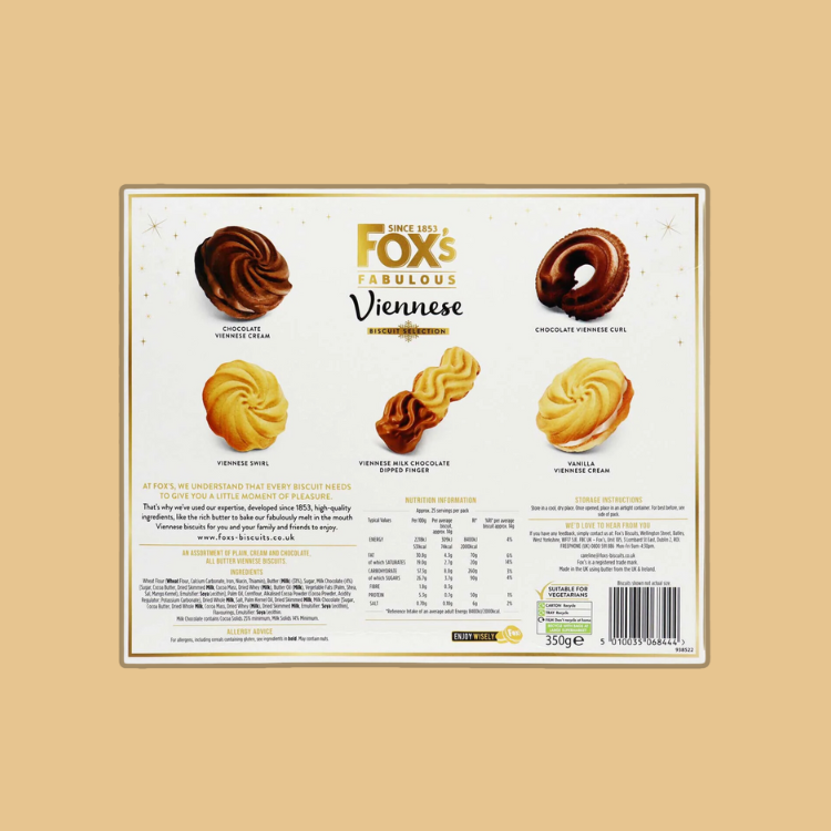 Close-up of the delicate texture of Fox's Viennese Biscuits
