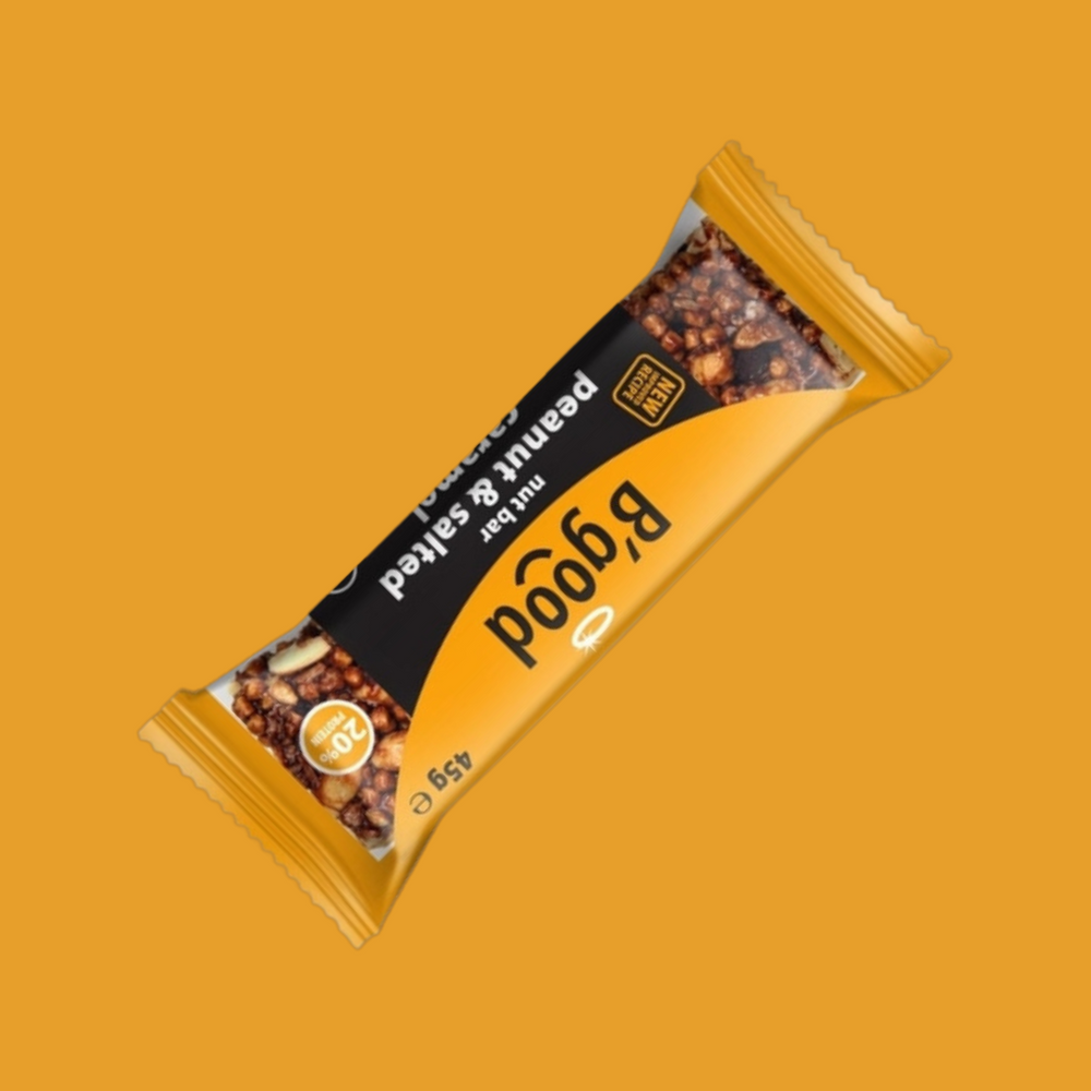 B'good Peanut & Salted Caramel Bar 16 x 45g