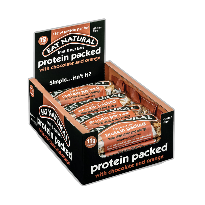 Protein Packed Fruit & Nut Bar with Chocolate & Orange (Pack of 12)