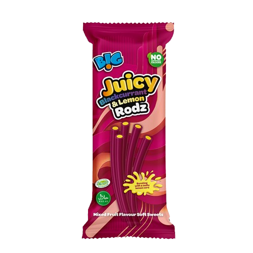 Big Juicy Blackcurrant & Lemon Liquorice Rodz 10 x 150g