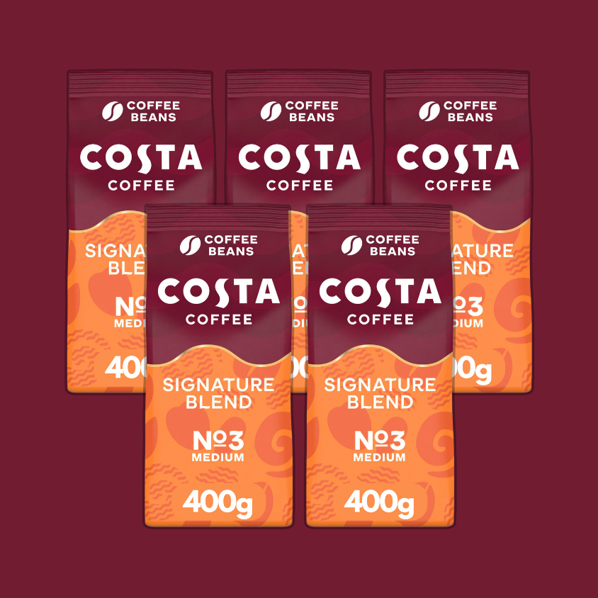Costa Signature Blend Coffee Beans 5 x 400g