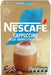Nescafé Cappuccino Decaf Unsweetened coffee box with sachets