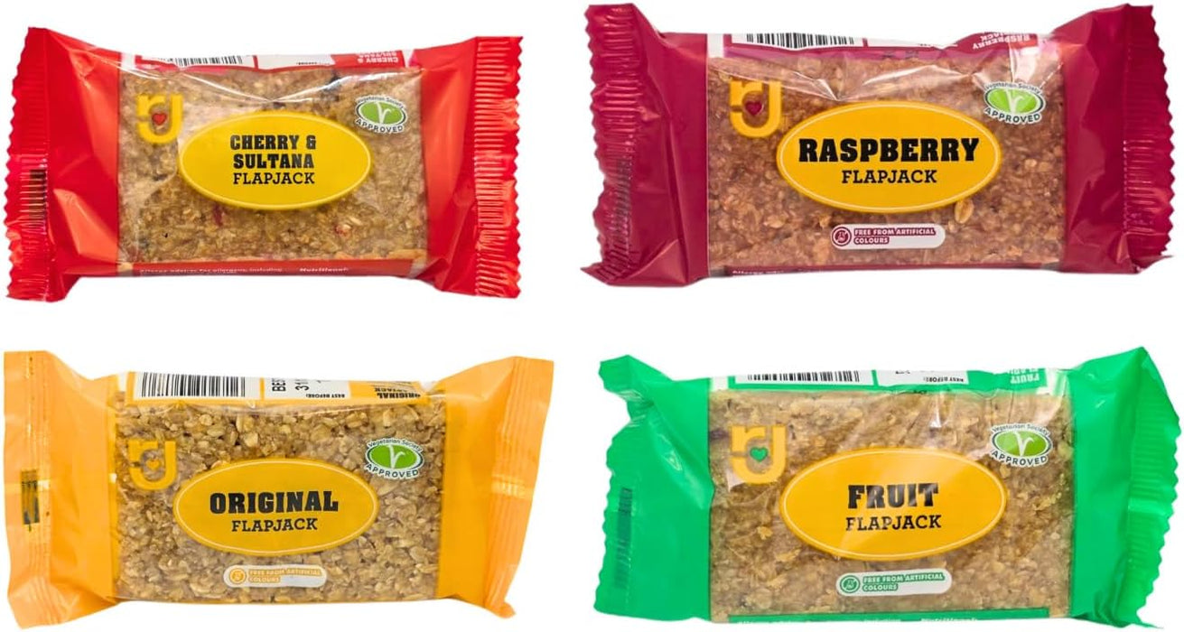 RJ Un-topped Variety Mix Flapjacks 125g (Pack of 24)