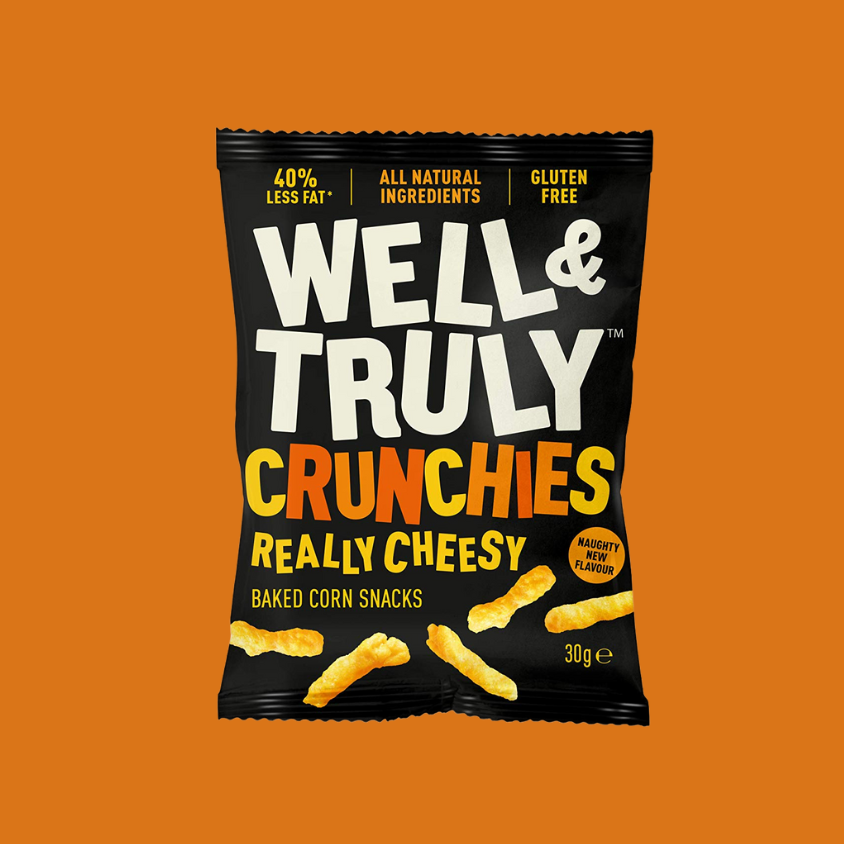 10 packs of Well & Truly Really Cheesy Corn Sticks