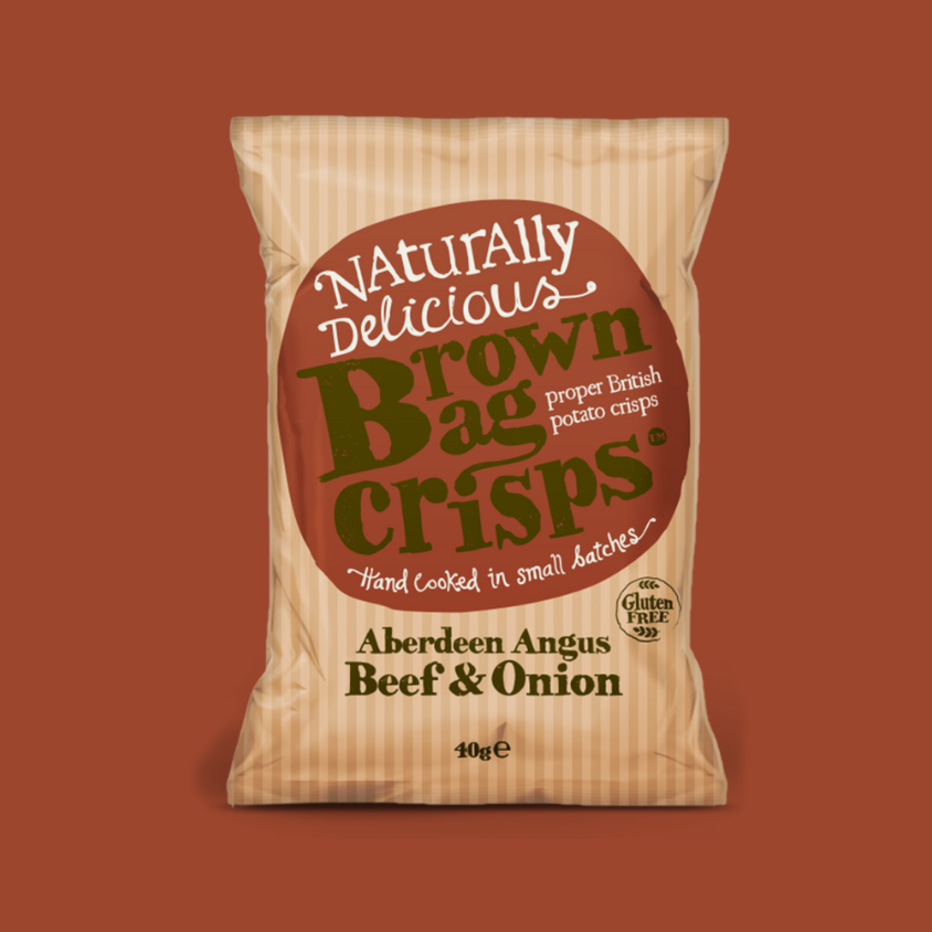 Close-up of Aberdeen Angus Beef & Onion British Potato Crisps