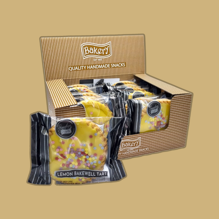 Freshly baked Lemon Tarts in packaging