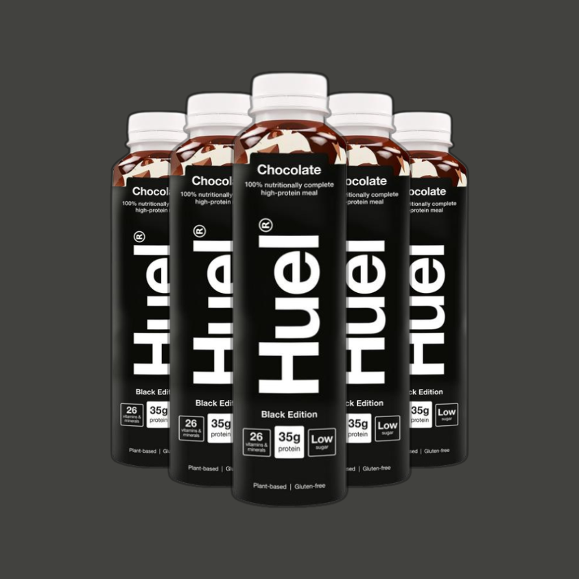 Close-up of Huel Black Edition Ready To Drink bottle