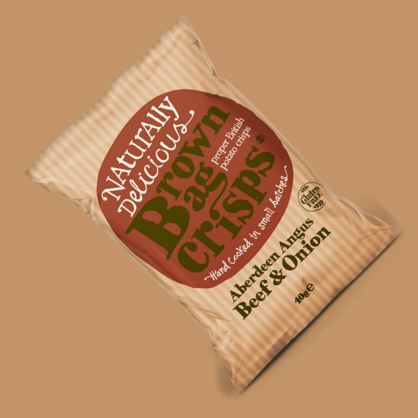 Stack of Aberdeen Angus Beef & Onion British Potato Crisps