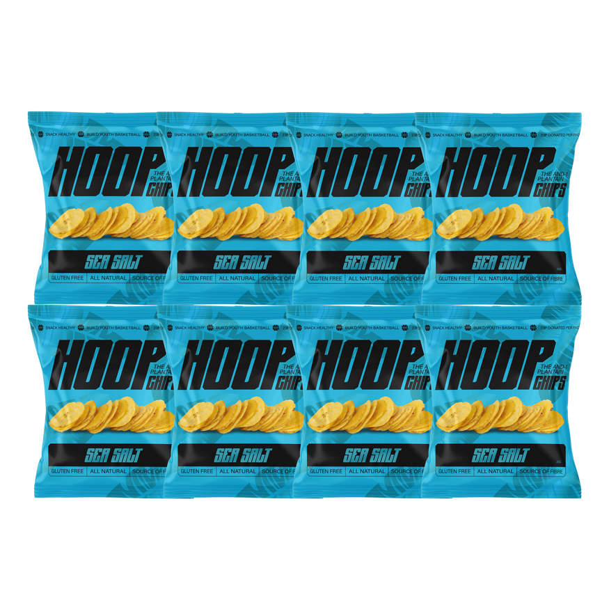 HOOP CHIPS Sea Salt Plantain Chips 35g x 8
