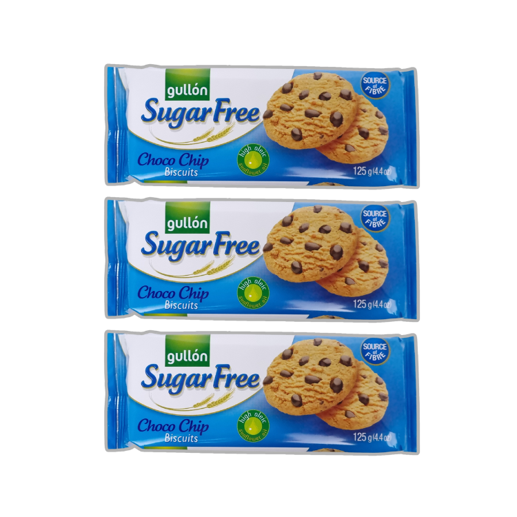 Gullon Sugar Free Chocolate Chip Cookies 125g