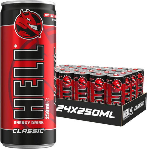 HELL Energy Drink Classic 24 x 250ml cans multipack box
