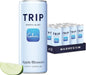 Pack of 12 TRIP Mind Apple Blossom 250ml cans in a branded carton, showing the product name and apple blossom artwork on each slim can
