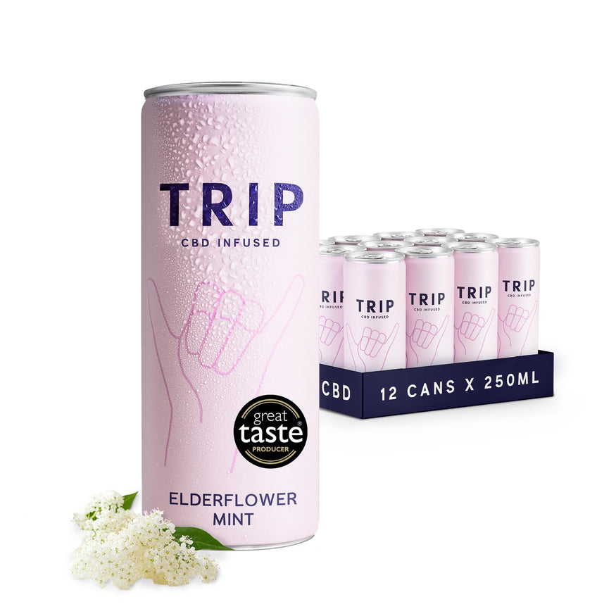 Trip CBD Elderflower Mint Drink 250ml x 12