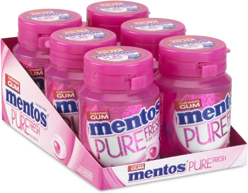 Front-facing photo of Mentos Bubble Fresh multipack chewing gum showing the Mentos logo and product name on retail packaging labeled 6 x 70 g (35 pcs), sealed for sale