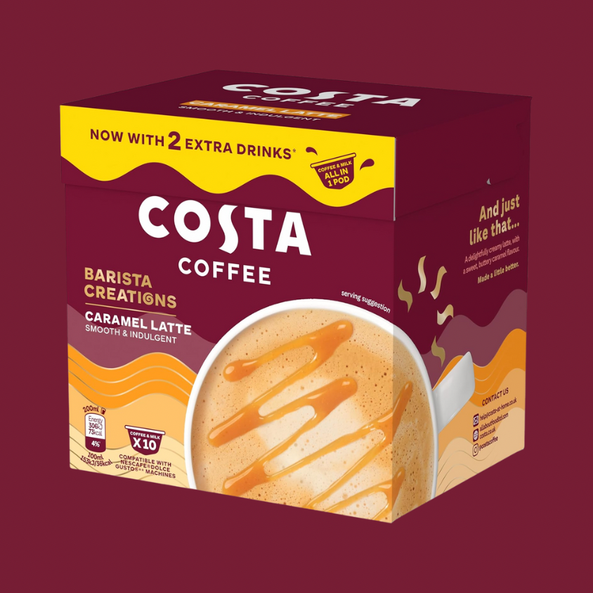 Costa Caramel Latte Pods 4x10 Capsules