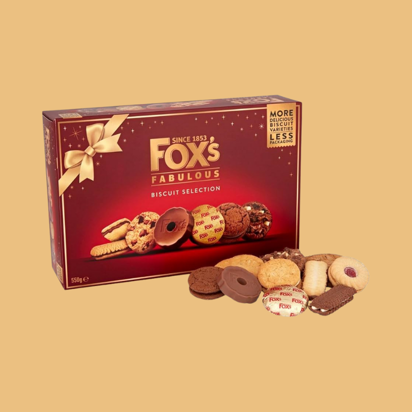 Fox’s Classic Biscuit Selection - Elegant packaging of 550g biscuits