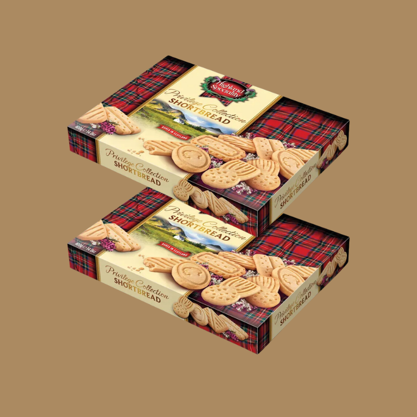 Close-up of traditional Scottish shortbread biscuits from Highland Speciality Privilege Selection