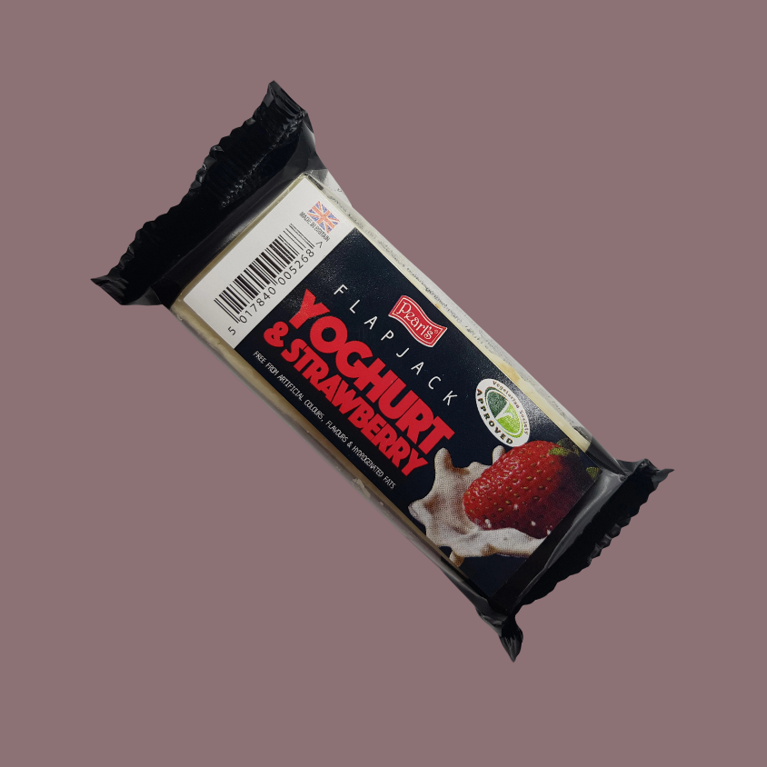 Pearl's Yoghurt & Strawberry Flapjacks - A healthy, nutritious snack bar option