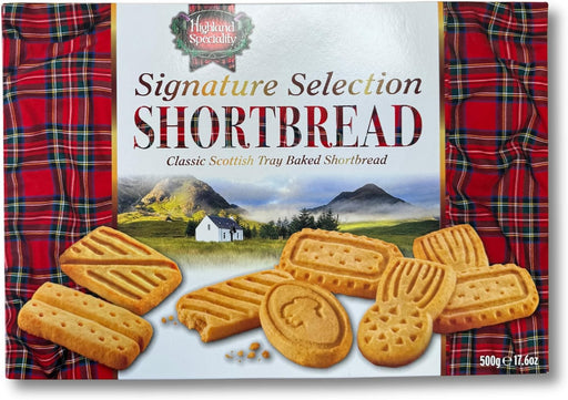 Highland Speciality Signature Shortbread 500g gift box on display