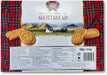 Festive shortbread biscuit gift box with tartan-inspired design