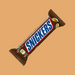 Snickers Bars stacked with box packaging in the background