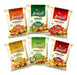 Americano Pretzel Pieces assorted pack — six individual 100g bags of crispy savory pretzel pieces in Hot Buffalo, Jalapeno, Chilli Tomato, Honey Mustard & Onion, Sour Cream and Chive, and Cheddar Cheese flavors.