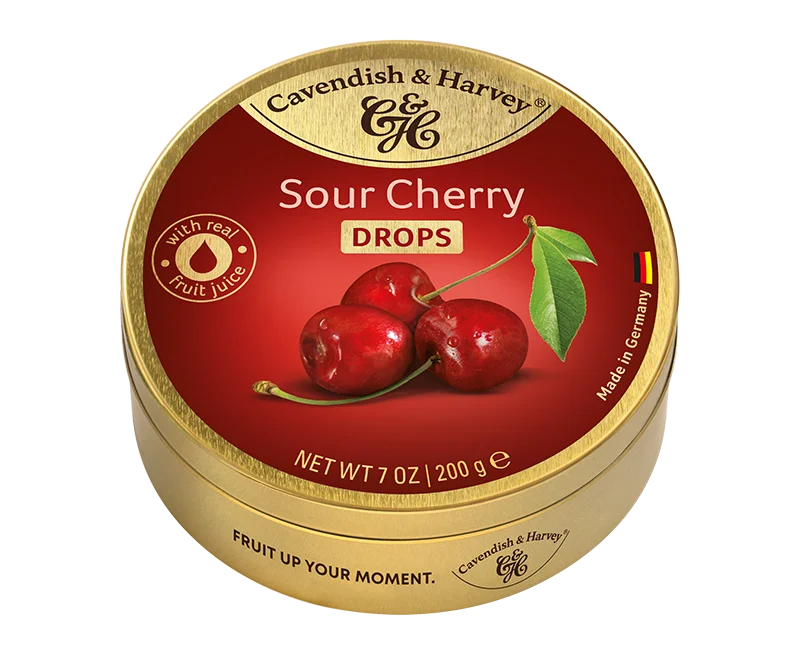 Cavendish & Harvey Hard Candy Drops Sour Cherry 1 x 200g