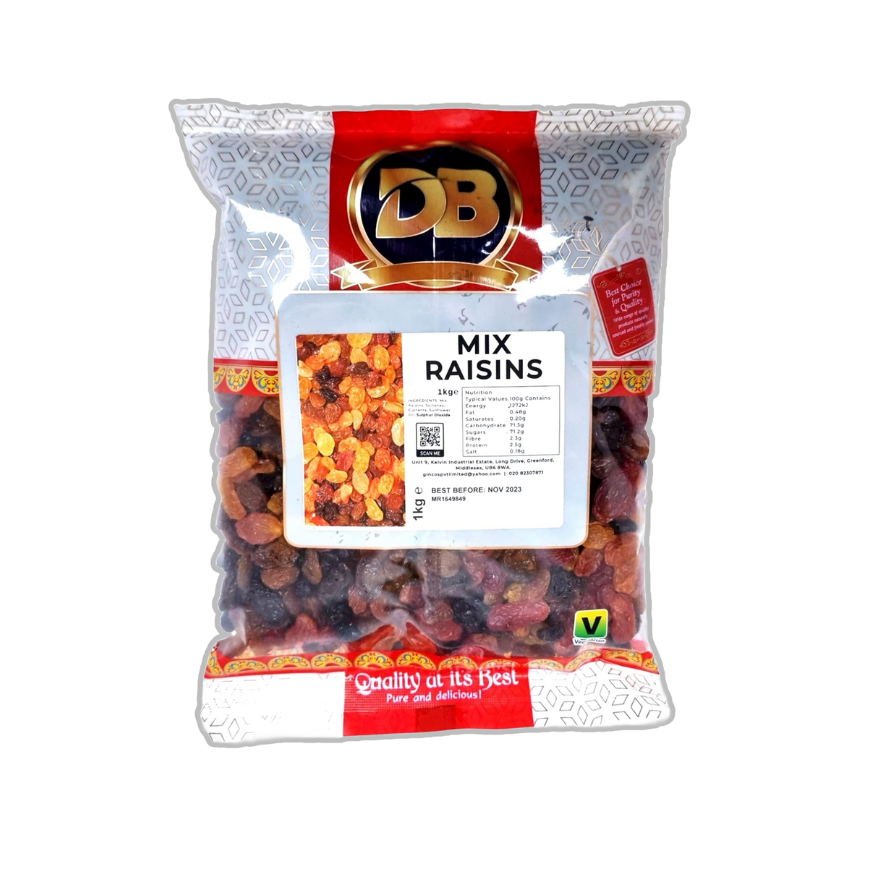 Mix Raisins 1kg Quality Blend of California Raisins, Black Raisins