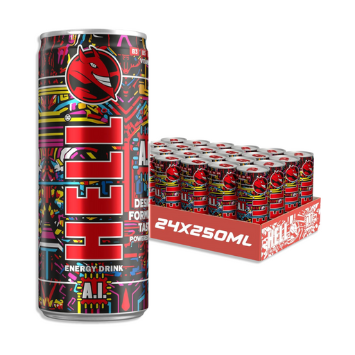 Hell Energy Drink A.I 250ml cans multipack of 24