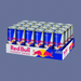 Close-up of Red Bull Original pouring into a glass