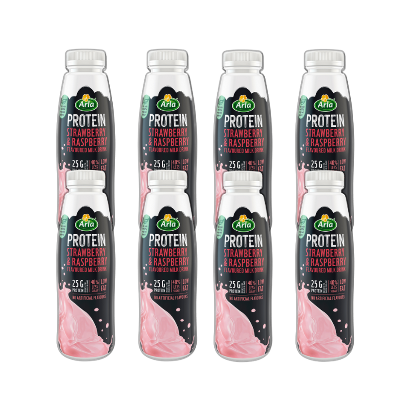 Arla Protein Strawberry Milk Shake 482ml (Pack of 8)