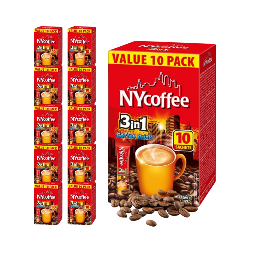 NY COFFEE 3 IN 1 sachets box front view