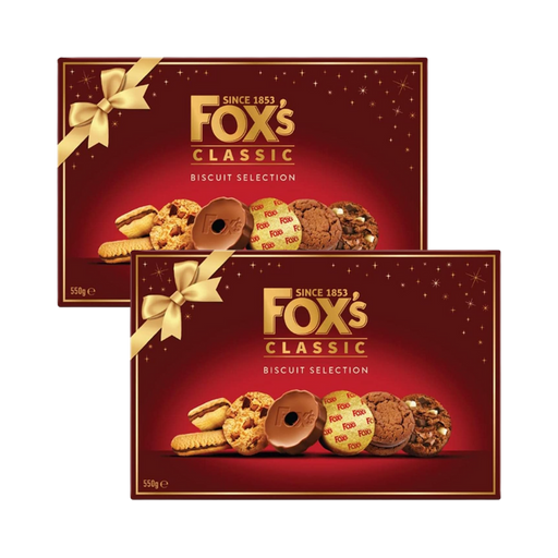 Fox’s Classic Biscuit Selection Gift Box 550g - Luxury Christmas Biscuit Selection