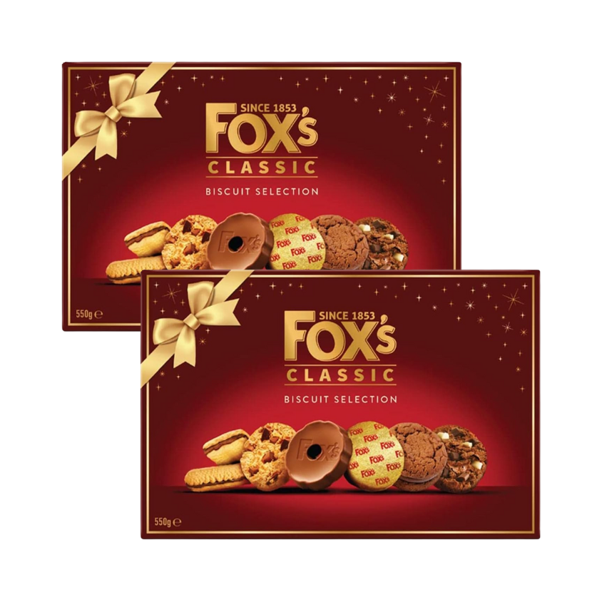 Fox’s Classic Biscuit Selection Gift Box 550g - Luxury Christmas Biscuit Selection