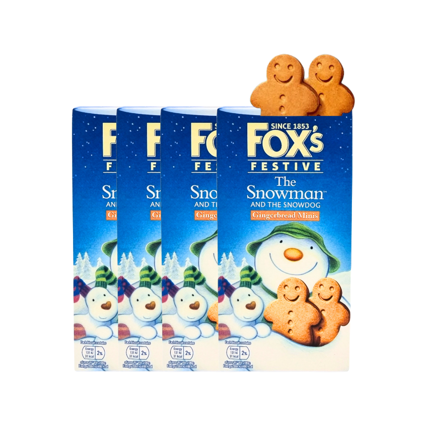 Foxs Festive The Snowman Mini Gingerbread Men Biscuits (100g X 4)