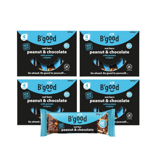 B'Good Peanuts and Chocolate Protein Crisp Bars multipack of 16 bars