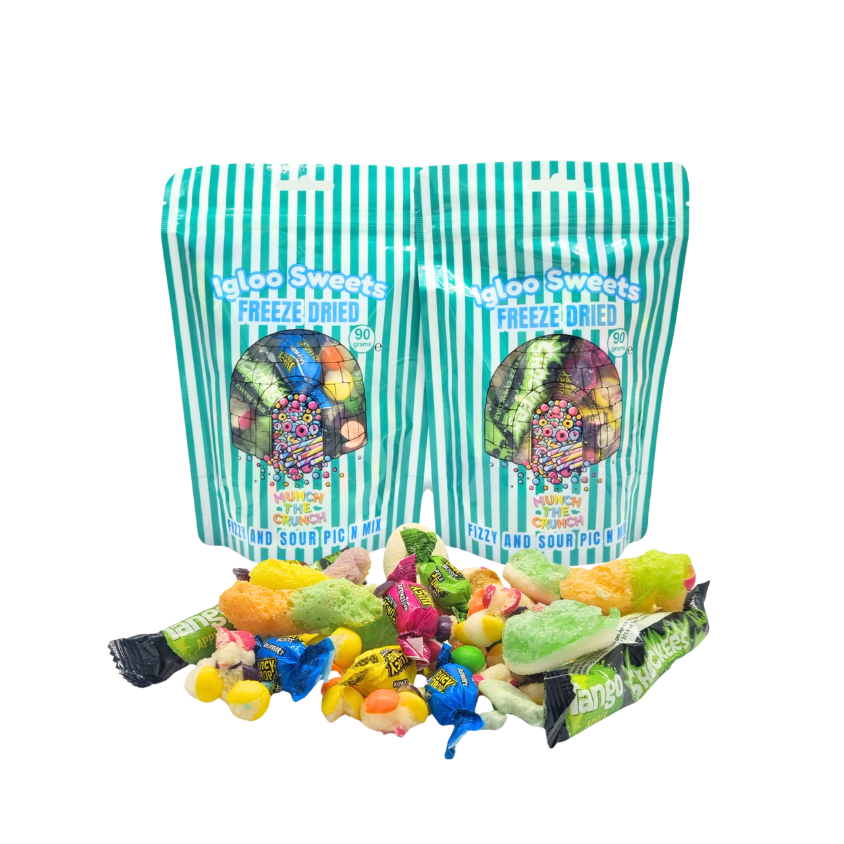 Freeze Dried Fizzy & Sour Pic N Mix 90g Pack of 2 front view