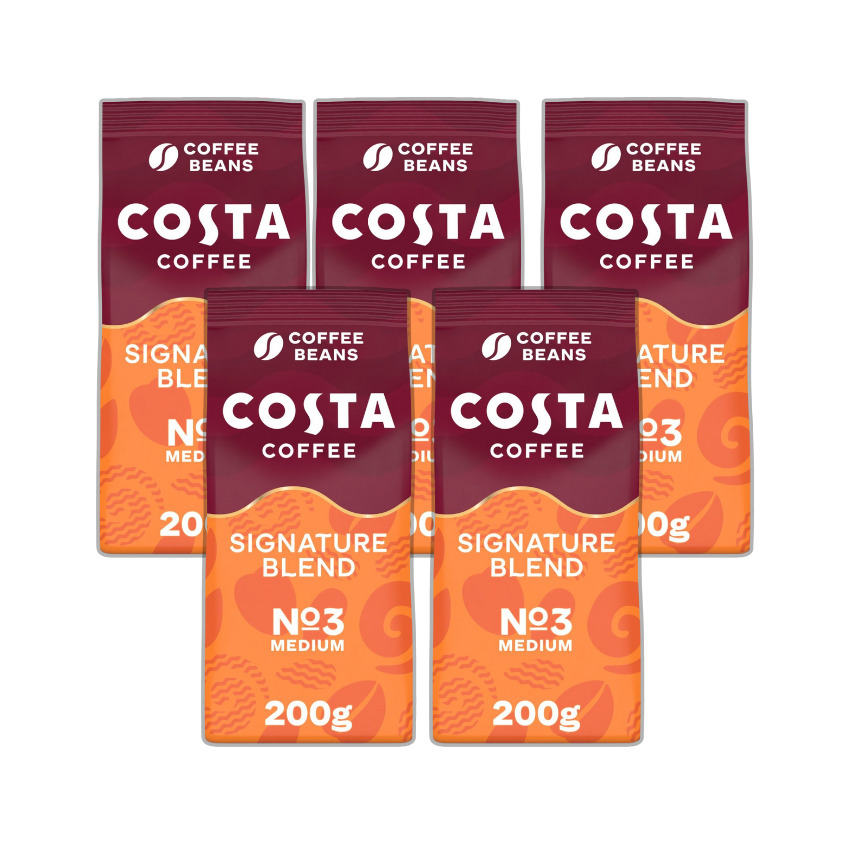 Costa Signature Blend Coffee Beans 5 x 200g