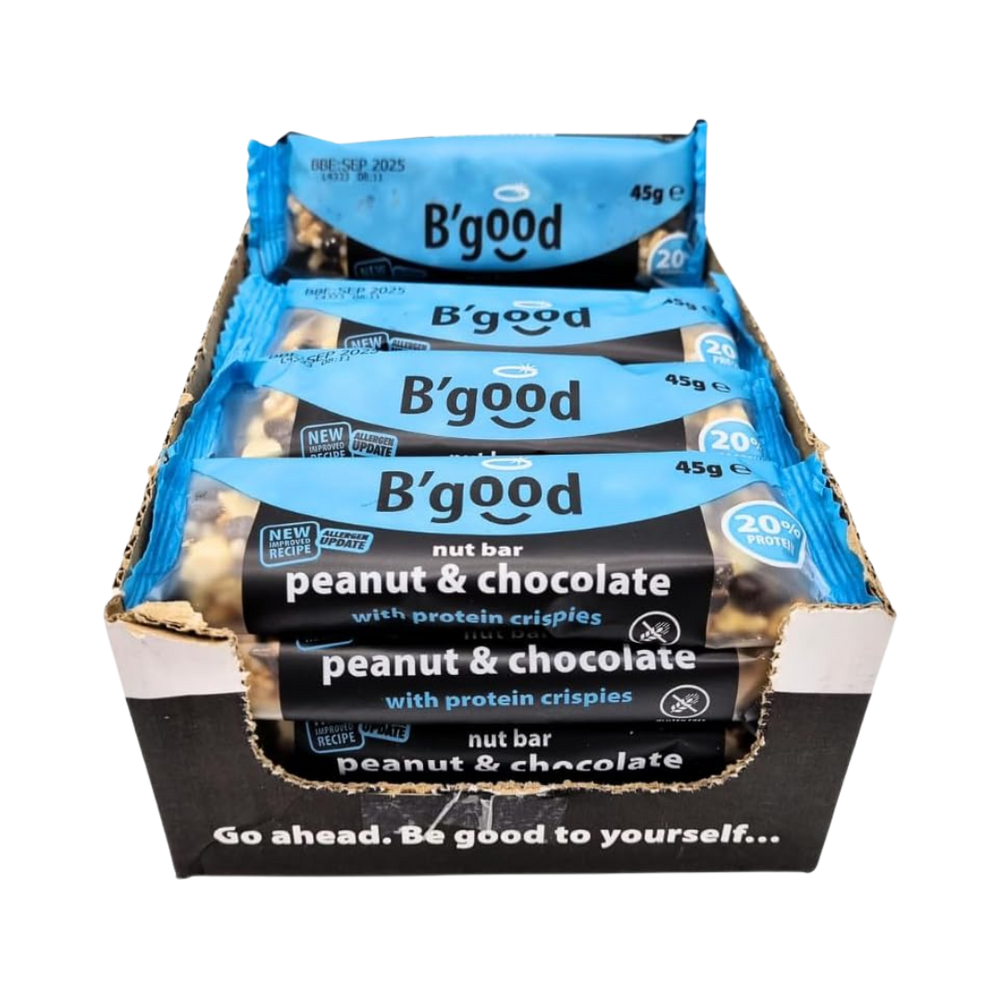 B'good Peanuts & Chocolate Bar 16 x 45g