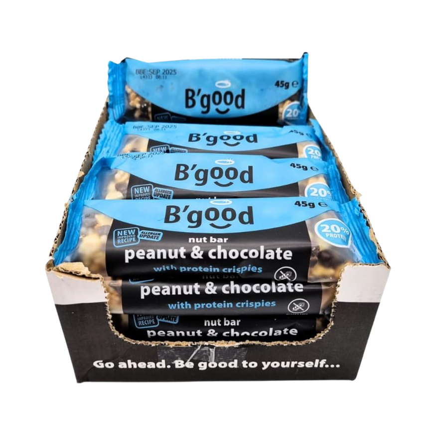 B'good Peanuts & Chocolate Bar 16 x 45g