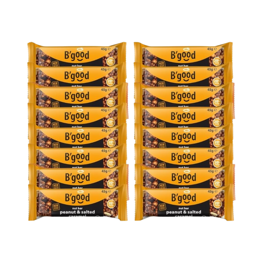 B'good Peanut & Salted Caramel Bar 16 x 45g