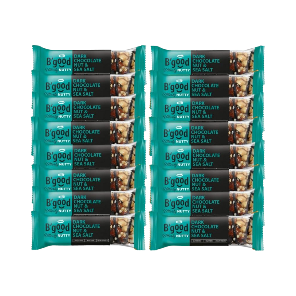 B'good Utterly Nutty Dark Chocolate Nuts & Sea Salt 16 x 40g