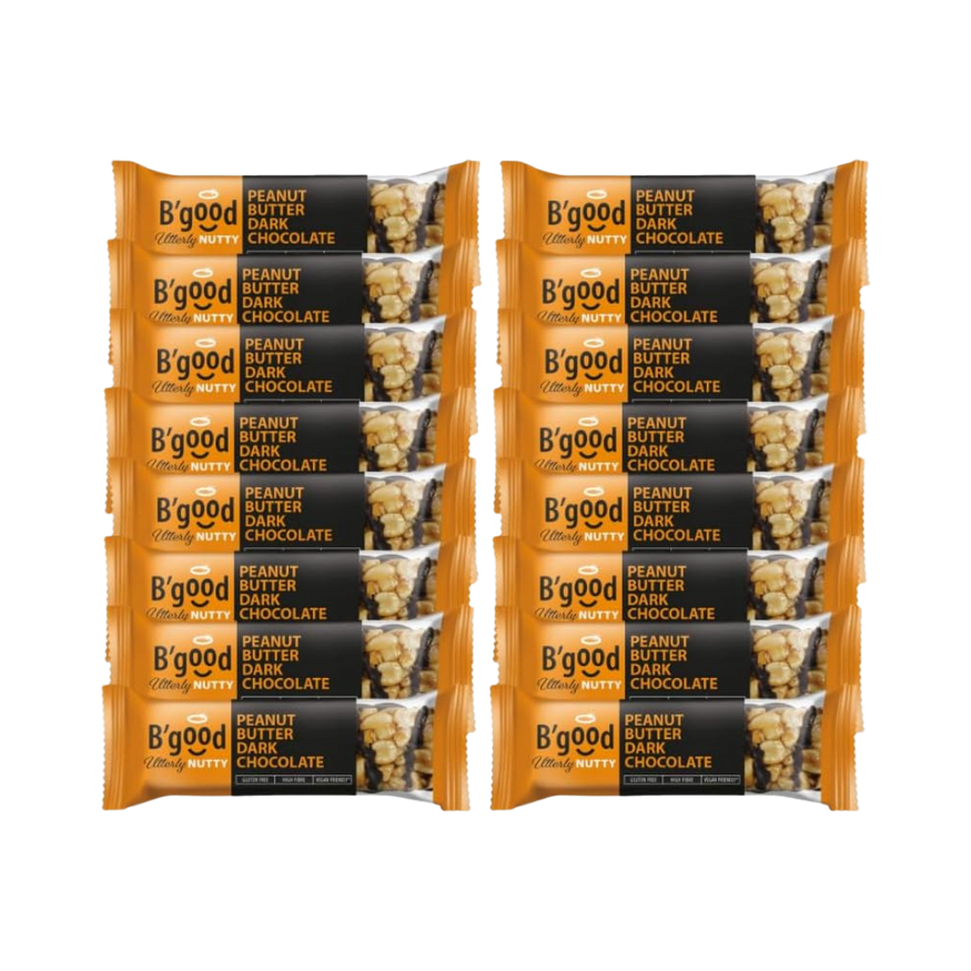 B'good Utterly Nutty Peanut Butter Dark Chocolate 16 x 40g