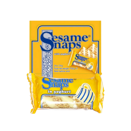 Box of Sesame Snaps With Yoghurt 24 gluten free snack bars