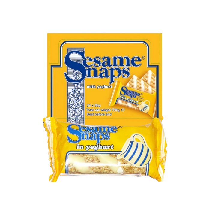 Box of Sesame Snaps With Yoghurt 24 gluten free snack bars