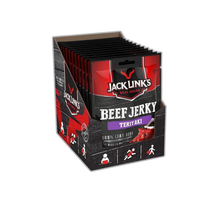 Jack Links Beef Jerky Teriyaki 12 x 25G Experience Unique Jerky