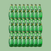 Open Perrier bottle pouring sparkling water into a glass over ice

