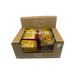Six RJ Cereal Bars flavours arranged in a row: white chocolate, raspberry, caramel, toffee, chocolate, bakewell